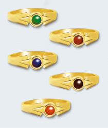Gouden ring met ronde steen 605 RRG