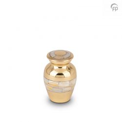 Messing mini urn parelmoer schelpen HU184K