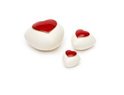 Kinderurn keramiek rood/wit KIU/HART