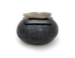 Mini urn keramiek zwart mOV/TN