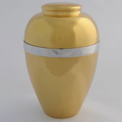 Urn Classique Aluminium 300mm messing, hoogglans