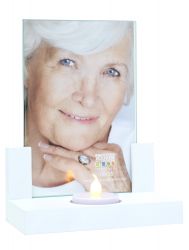 Fotohouder 10 x 15 met theelicht in wit S68JF1