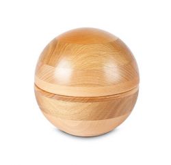 Houten ronde urn 3L