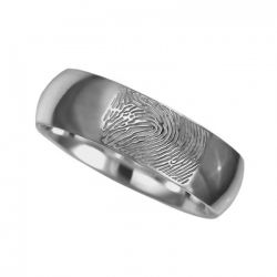 Vingerafdruksieraad, ring met vingerafdruk glans RF 01.6