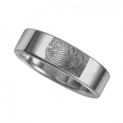 Vingerafdruksieraad, ring met vingerafdruk glans RF 02.6