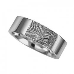 Vingerafdruksieraad, ring met vingerafdruk glans RF 03.6
