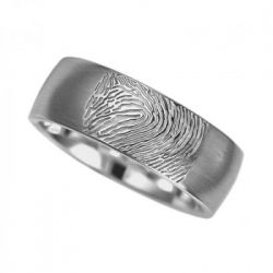Vingerafdruksieraad, ring met vingerafdruk mat RF 04.7M