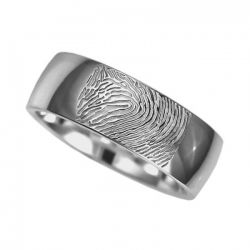 Vingerafdruksieraad, ring met vingerafdruk glans RF 04.7