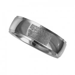 Vingerafdruksieraad, ring met vingerafdruk glans RF 05.6