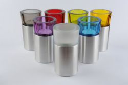 Waxinelichthouder mini urn rond met glad deksel 120mm 2511 - Afbeelding 2