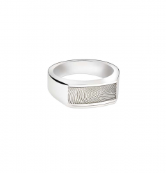 Zilveren ring voor vingerafdruk 767